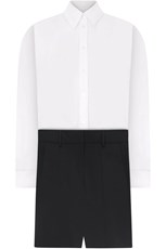 Mm6 By Maison Margiela SHIRT DRESS WITH ATTACHED SKIRT | WHITE / BLACK
